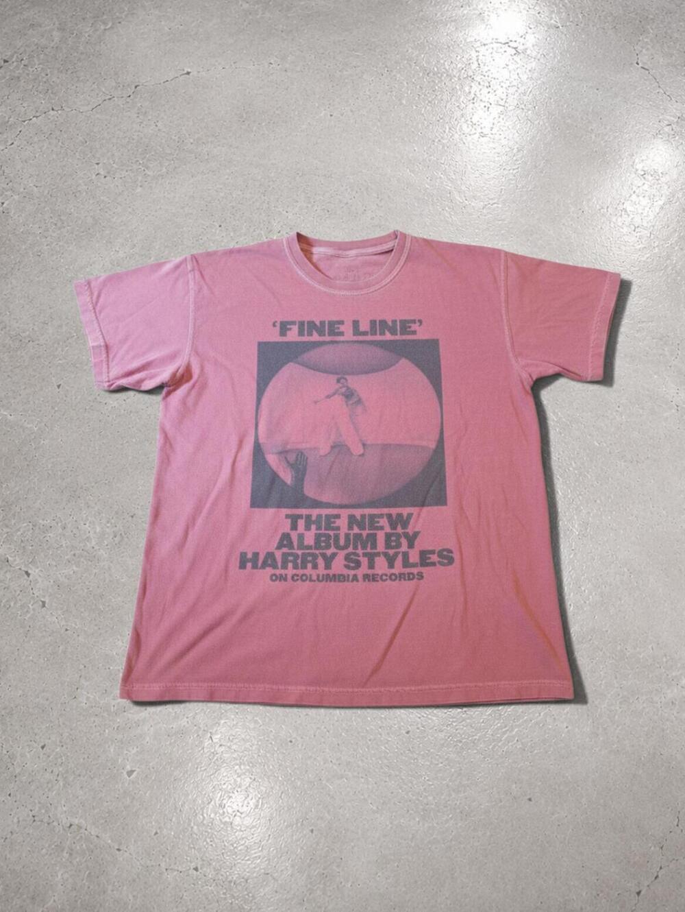 Harry Styles Fine Line Album Promotional T-Shirt Pink Medium